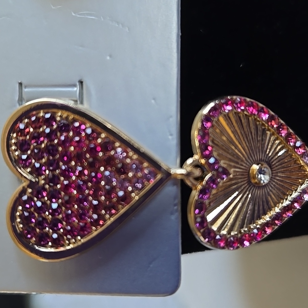 SUGARFIX BY BAUBLEBAR VALENTINE'S DAY TRIPLE HEART EARRINGS - Picture 5 of 9